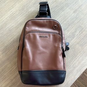 Coach Men Signature/Classic Leather Belt Bag/Sling Bag